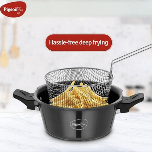 Pigeon Hard Anodised All in One Super Cooker Pro 3 litre with Pressure Cooker Outer Lid, Glass lid and Deep Frying Basket (14941) - Black - Image 4